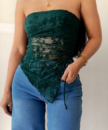 Blusa Strapless SUEDE Verde
