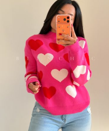 Sueter Tejido Corazones Lenora