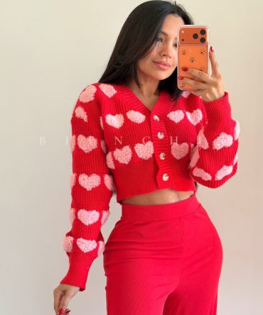 Suéter Tejido Botones Corazones Charlotte