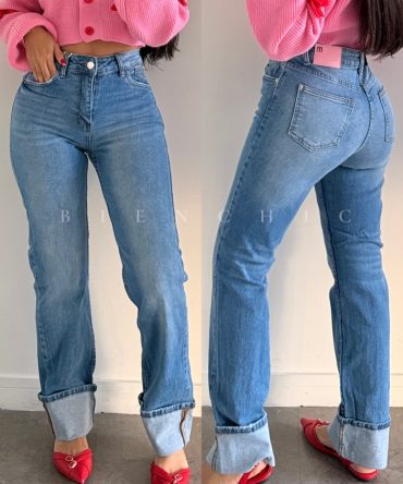 Jeans Corte Recto Dobladillo Kai