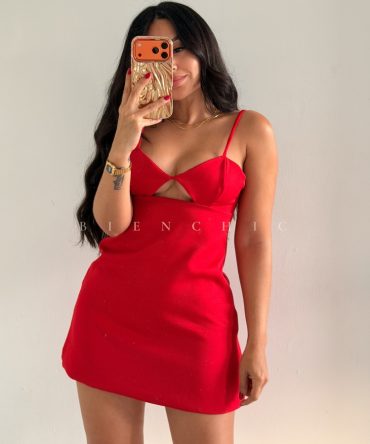 Vestido Aleja Rojo de Tiro