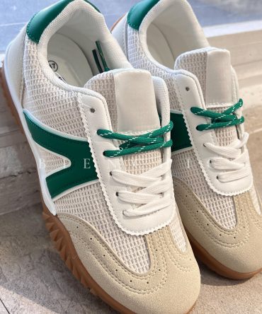Calzado BLANCO con Verde