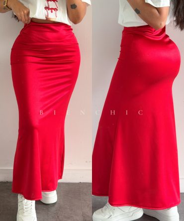 Falda Satina Amapola