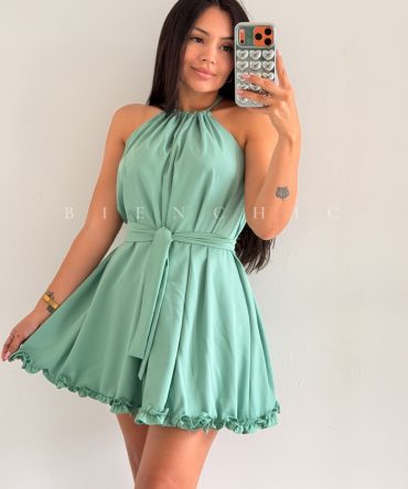 Romper de volados verdes Chenoa