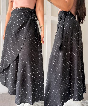 Maxifalda tipo Pareo de Puntos